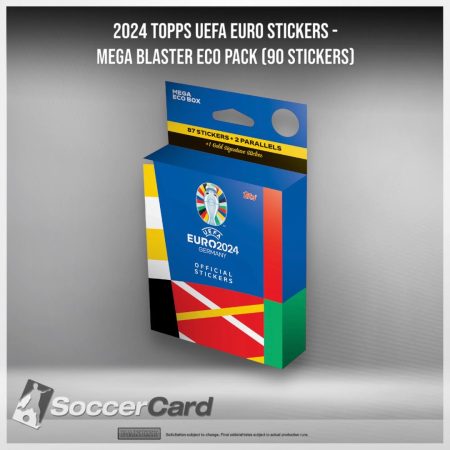 TOPPS UEFA EURO 2024 STICKERS - MEGA BLASTER ECO PACK (90 STICKERS