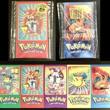 Topps Super Size Chrome 5 Pokemon Card Set New/Sealed