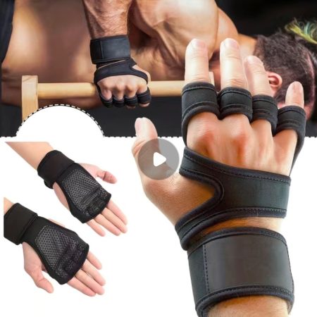 Half Finger Pull Up Grip For Men And Women, Sports Wrist Protection Gloves, Barbell Gloves, Weightlifting Gloves