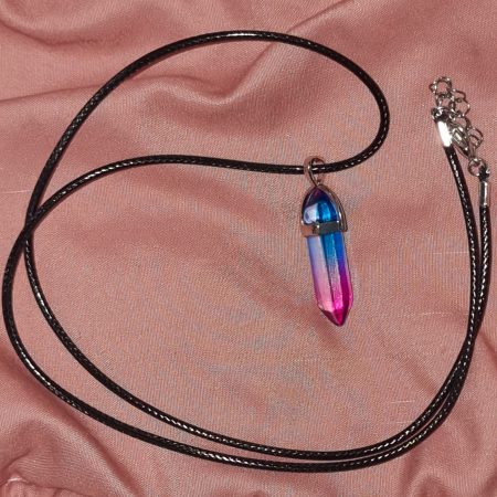 Blue and Pink Crystal Necklace