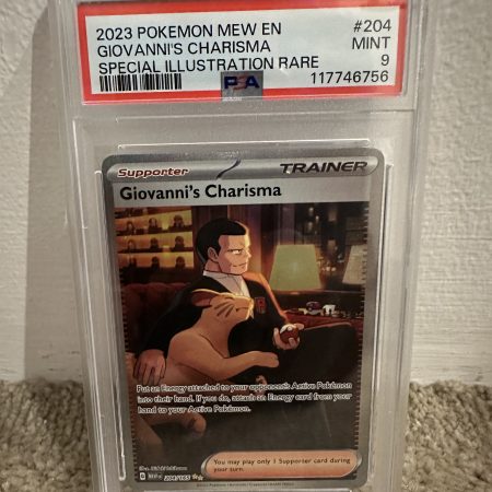 Giovanni's Charisma - 204/165 - Pokemon 151 Special Illustration Rare Card PSA 9
