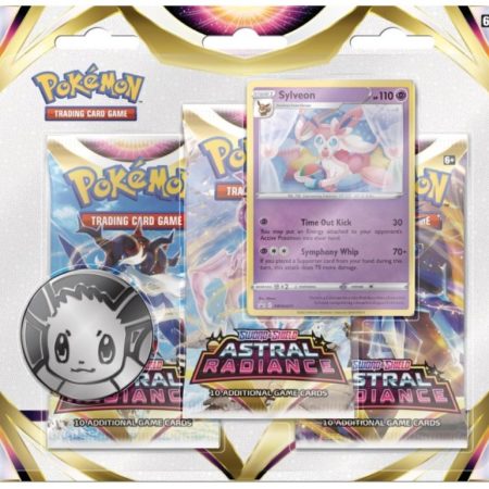 Astral Radiance 3 Booster Packs, Coin & Sylveon Promo Card