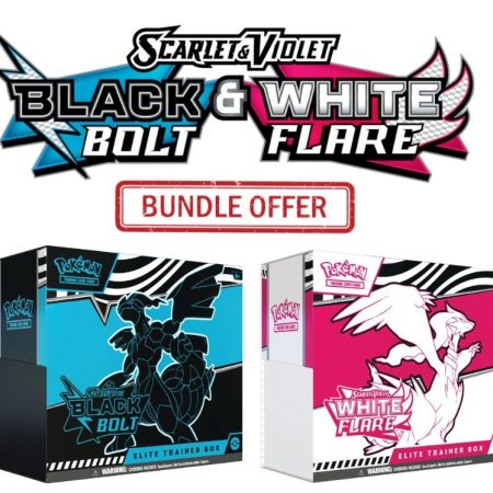White Flare & Black Bolt Elite Trainer Box Box Bundle