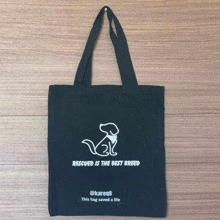 Rescued is the best breed tote bag