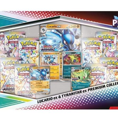 Prismatic Evolutions Lucario ex & Tyranitar ex Premium Collection (14 booster packs)