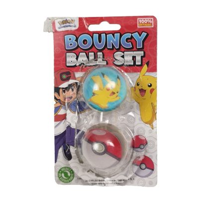 Pokemon magazine with Pokémon Bouncy Ball Set x 2, Picachu & Poké Ball