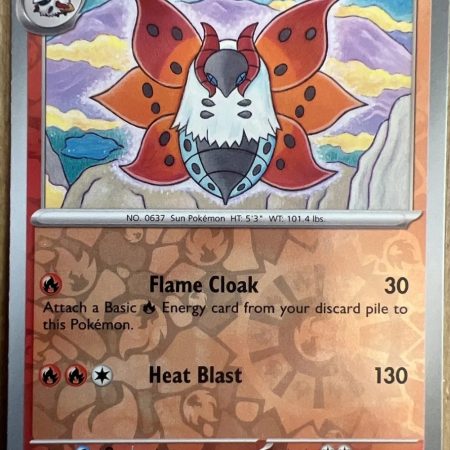 Pokémon TCG Volcarona SV03: Obsidian Flames 041/197 Reverse Holo Uncommon