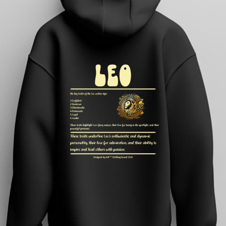 Black leo zodiac hoodie