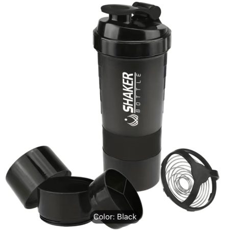 1pc, Shaker Bottle With Power Container, 2 Tiers Protein Shakes, Powder Shaker Bottle, Sports Water Bottle, Ideal For Workout Supplements, For Sports, Gym And Fitness, Summer Drinkware