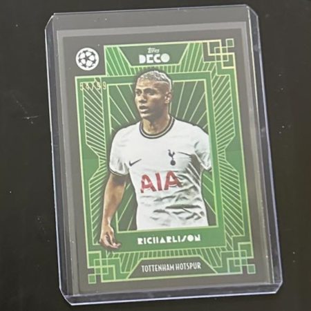 Richarlison 2022-23 Topps Deco Green Tottenham Hotspur Brazil Rare /99