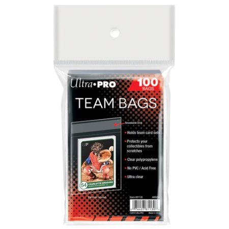 100 Team Bags Resealable Sleeves