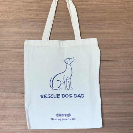 Rescue dog dad tote bag