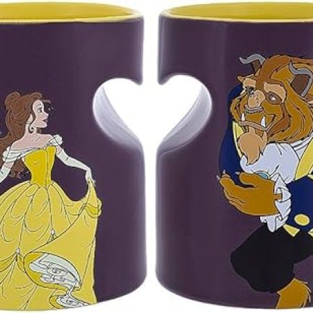 Beauty and the beast Romantic Heart mug set