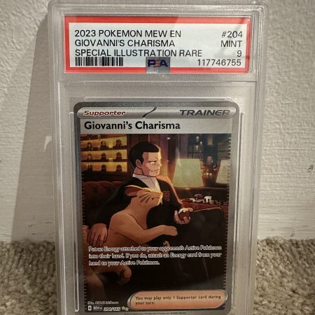 Giovanni's Charisma - 204/165 - Pokemon 151 Special Illustration Rare Card PSA 9