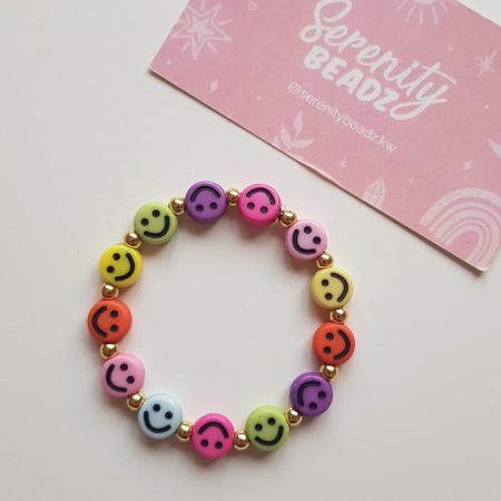 Smiley beaded bracelet