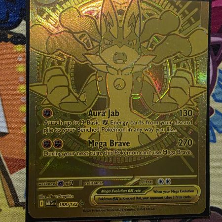 Lucario ex - MEG 188/132 Mega Ultra Rare (Gold)