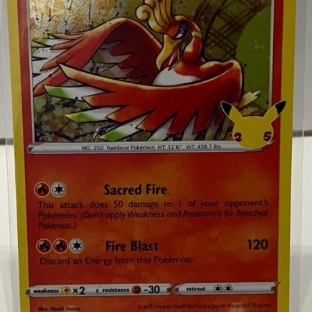 Pokémon TCG Ho-Oh Celebrations 001/025 Holo Holo Rare ⭐️ الذكرى ٢٥ هولو ٢٠٢١