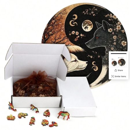 Yin & Yand Wolfs ( 300 Pcs ) Wood Made Puzzle