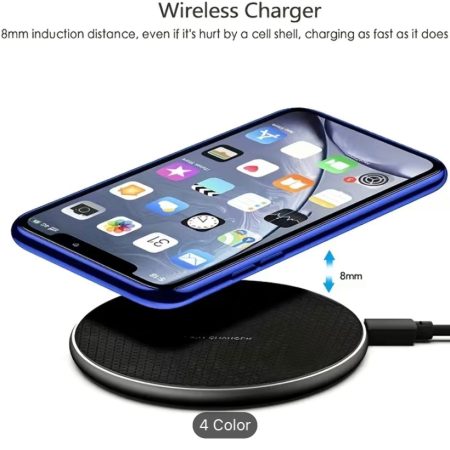 New Qi Desktop Wireless Charging Ultra-thin Charging Mobile Phone Wireless Charge Dock For IPhone8/X/11/12/13/14 Series