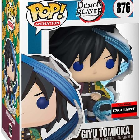 Funko Pop!Demon Slayer - Giyu Tomioka Funko (AAA Anime Exclusive) Vinyl Figure (Bundled with Compatible Box Protector Case), Multicolor, 3.75 inches