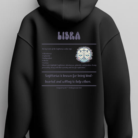 Black libra hoodie