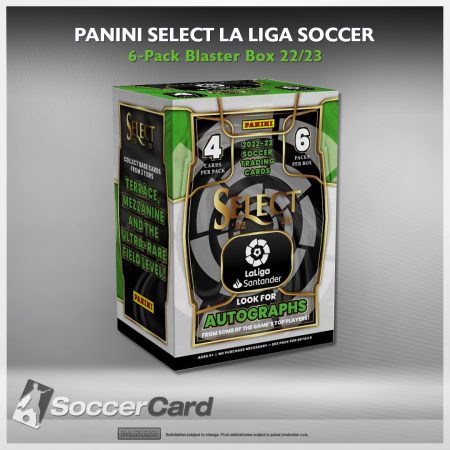 Panini Select La Liga Soccer 6-Pack Blaster Box 22/23 - Sealed