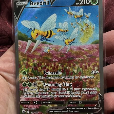 Pokemon Astral Radiance Ultra Rare Mint Beedrill ALT Full Art 161/189 Foil Card