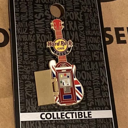 Hard Rock Cafe London - phone booth Guitar pin