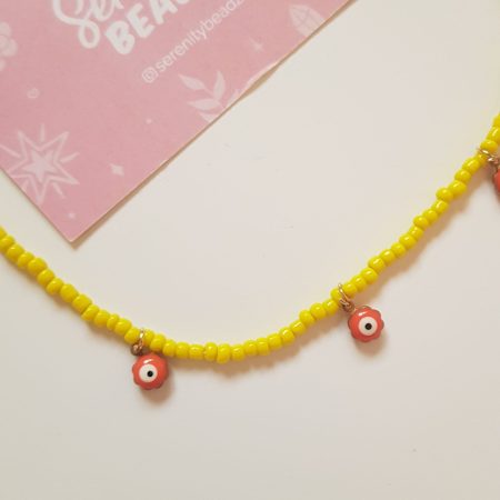 Orange eye necklace