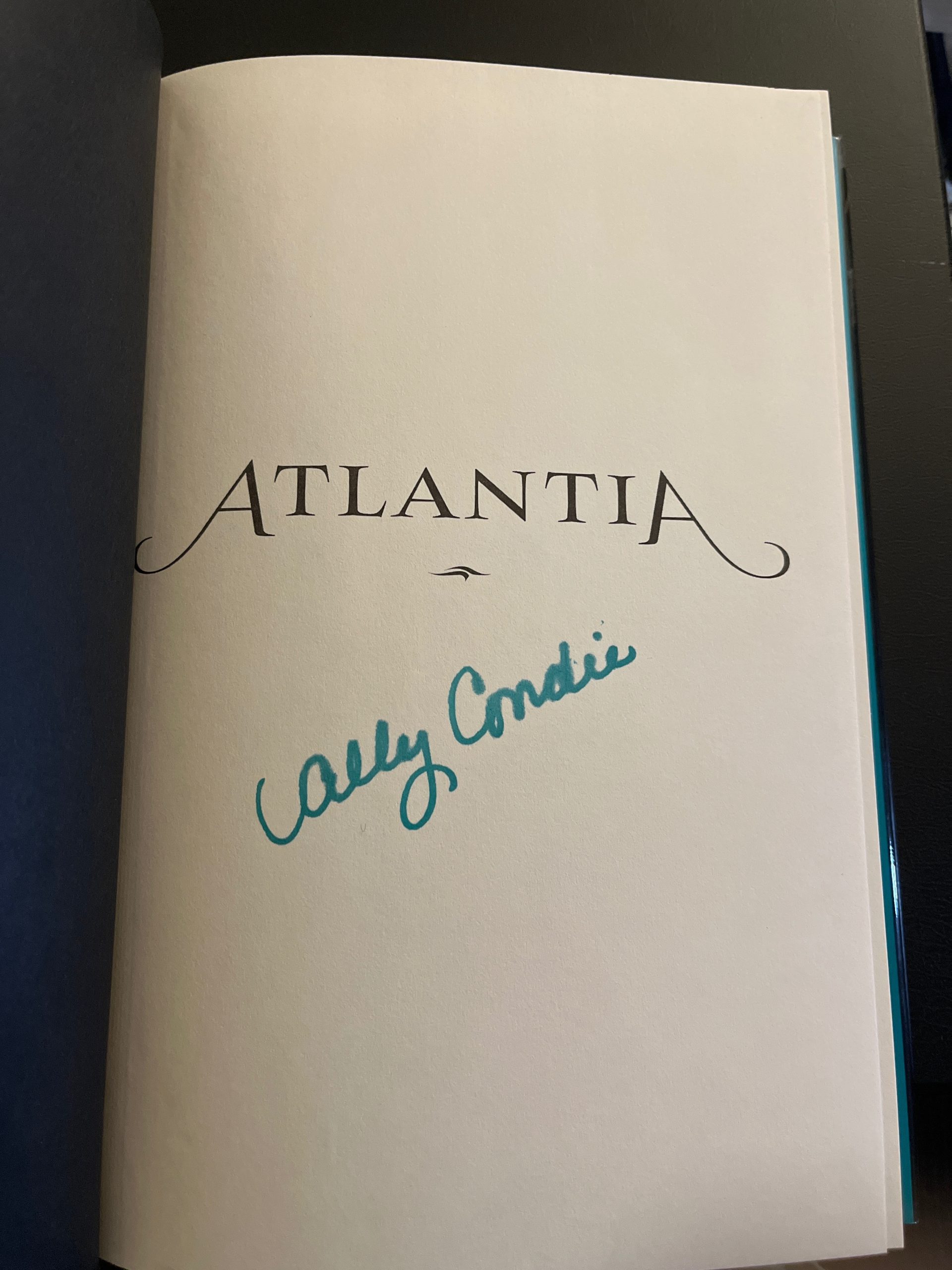 Atlantia by Ally Condie (signed)
