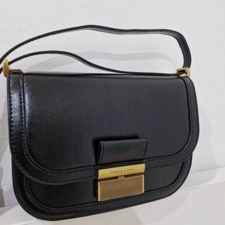 Charles & Keith Charlotte black sling bag