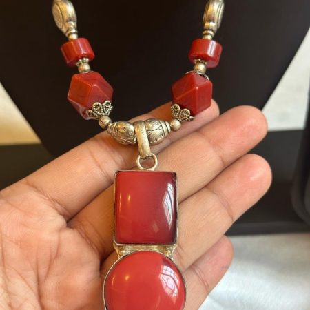 Ethnic Handmade Red Necklace Set