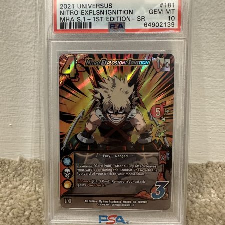 2021 Universus My Hero Academia 181 Nitro Explosion 1st Edition SR PSA 10 Bakugo