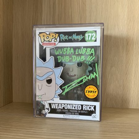 Rick chase funko pop signed & sketched by David Angelo Roman