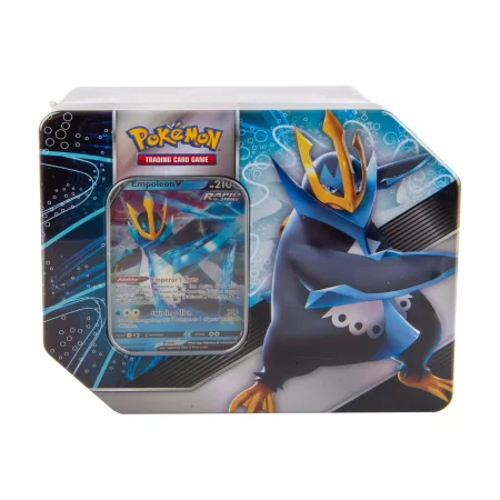 Pokemon: V Strikers Tin - Empoleon V (3 Evolving Skies, 2 Brilliant Stars Packs)