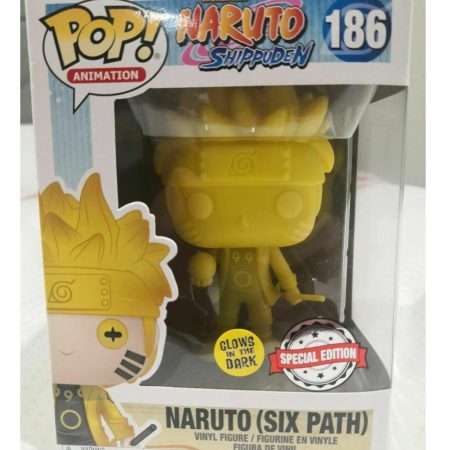 Funko Pop! 186 Naruto Shippuden Six Path Glow in The Dark GITD Yellow Hot Topic Exclusive Figure