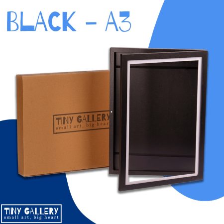 Tiny Gallery Artwork Display Frame - Black (A3)