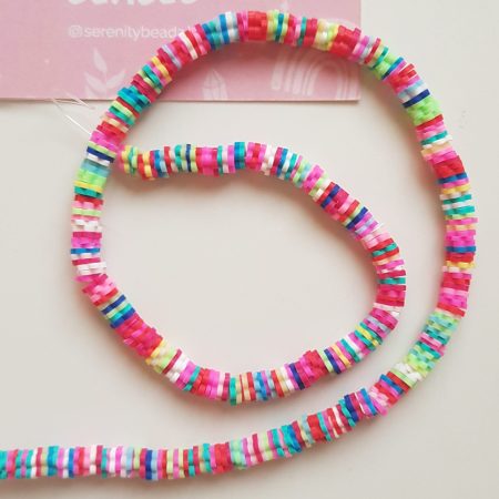 Multicolour flower beads