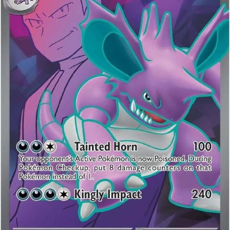 Pokemon Destined Rivals Team Rocket's Nidoking Ex 216/182 Ultra Rare Full Art NM