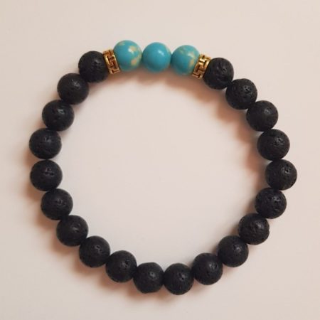 Turquoise Lava bead bracelet