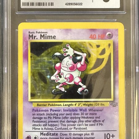 1999 Pokemon Jungle: Mr. Mime #6/64 Holo CGC 8