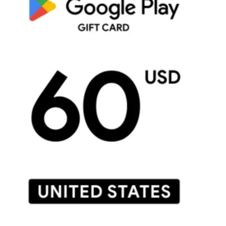 Google PlayStore 60$ Dollars American Account Only