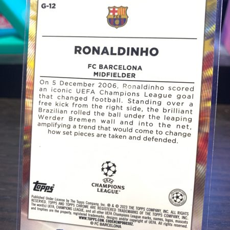 Topps Chrome Ucc 2022/2023 - Ronaldinho Golazo Insert Barcelona