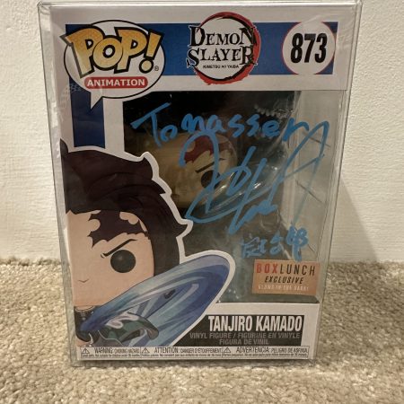 Funko POP! Tanjiro Kamado 🌊💧🗡 Water Breathing  from Demon Slayer Box Lunch Exclusive Glow In The Dark from signed for the Japanese voice actor ✍️🏼 🇯🇵 (Natsuki Hanae) certified by MEAS