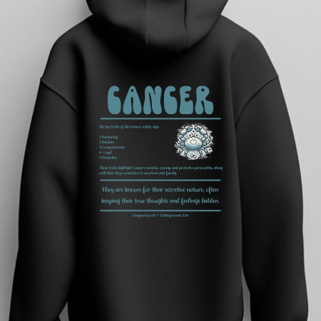 Black Cancer zodiac hoodie