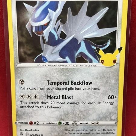 2021 Pokemon Card **Dialga** 25th Anniversary Celebration 020/025 - Rare Holo