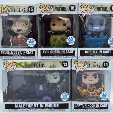 Disney villians funkos train set