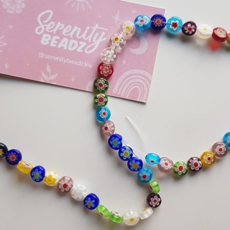 Glass floral beads