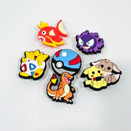 Pokemon rubber charms (6 pieces ) ( C )
