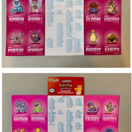1999 Pokemon Sandylion Sticker Sheets